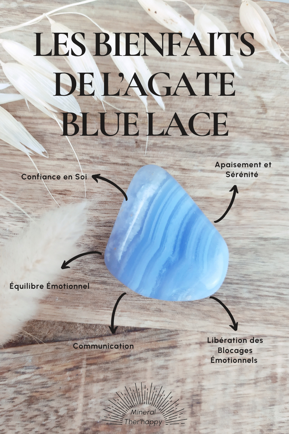 Agate blue lace roulée