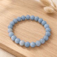 Bracelet Calcédoine bleue