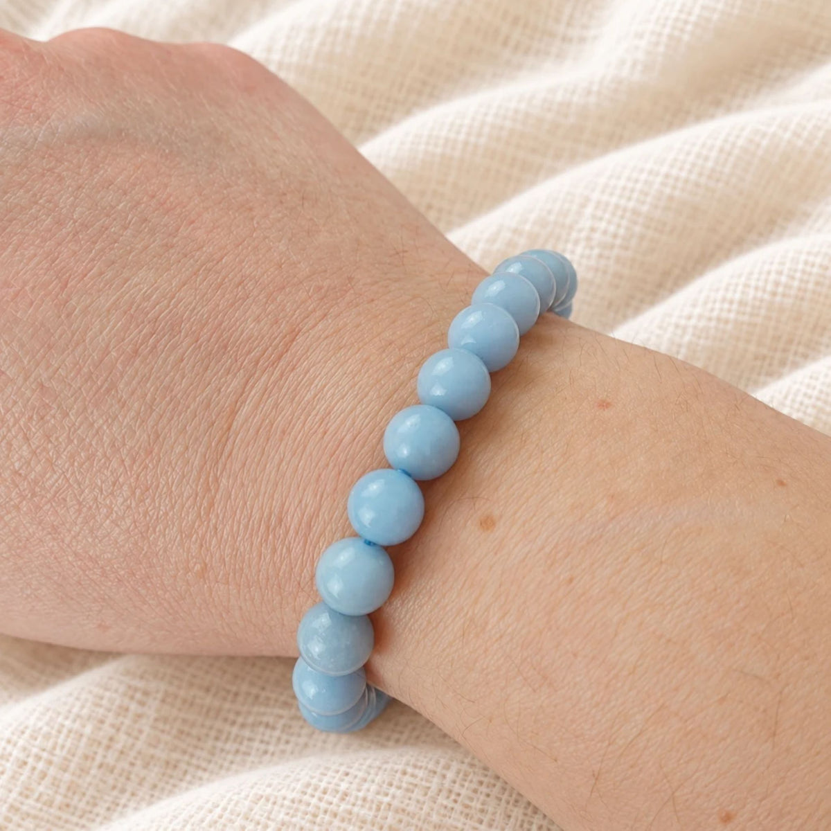 bracelet calcedoine bleue