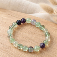 bracelet fluorite bois