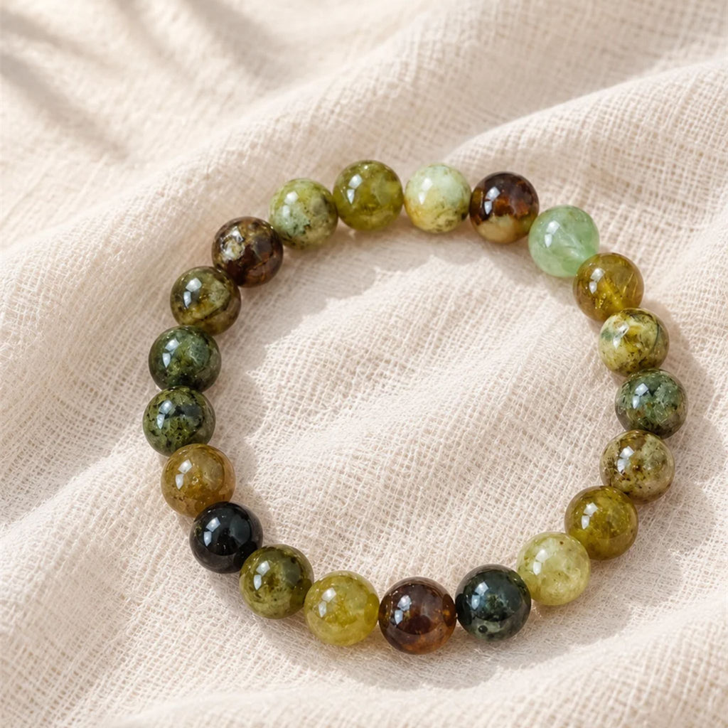 bracelet grenat vert gaze