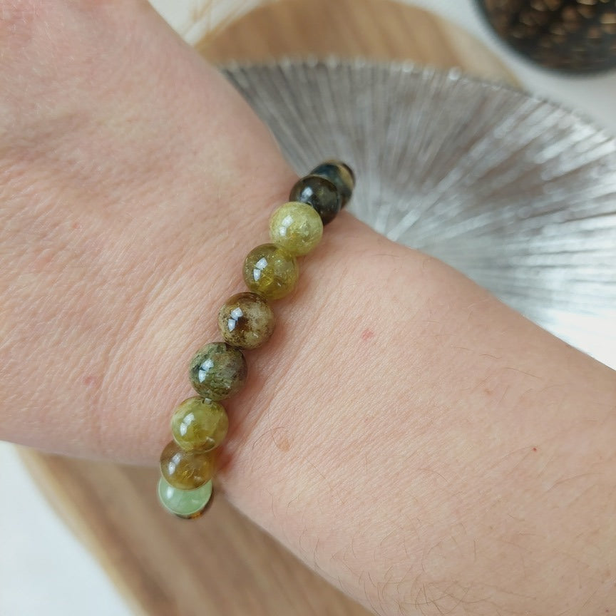 Bracelet grenat vert
