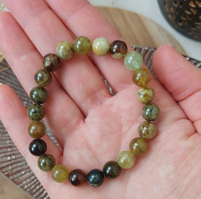 Bracelet grenat vert