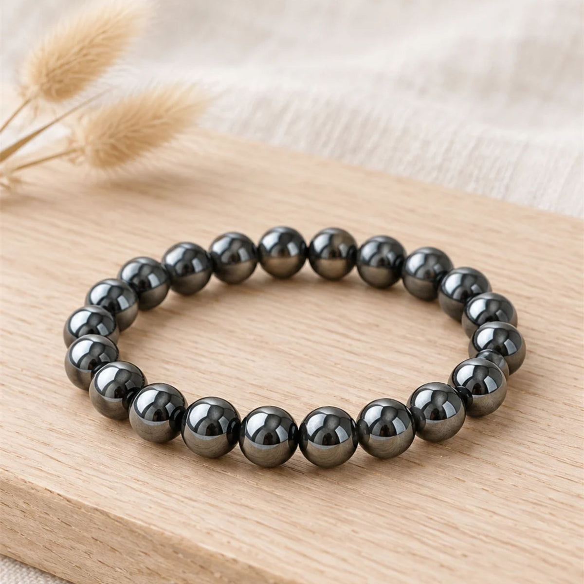 bracelet hematite bois