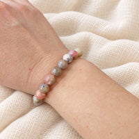 bracelet opale rose poignet