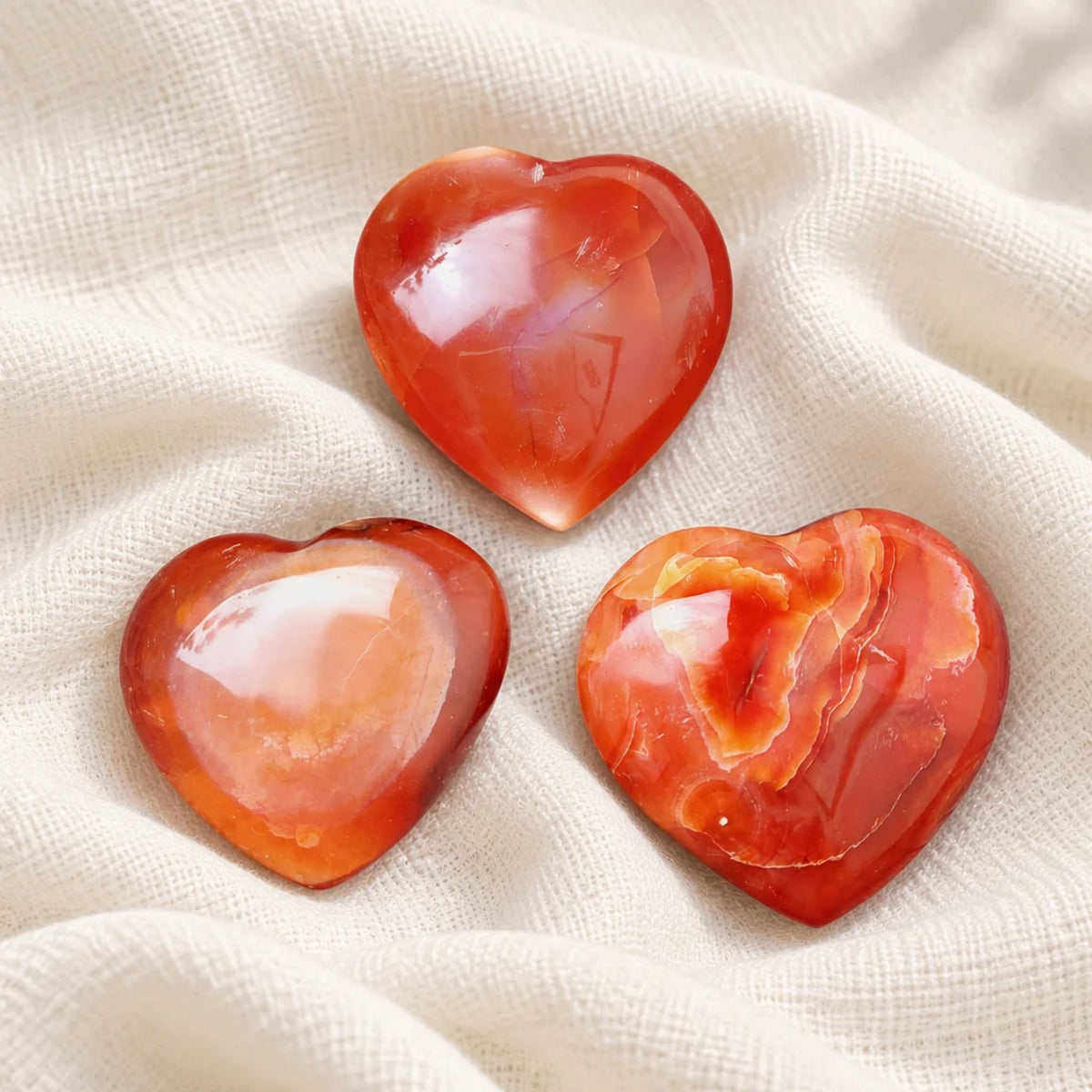 Galet cornaline coeur