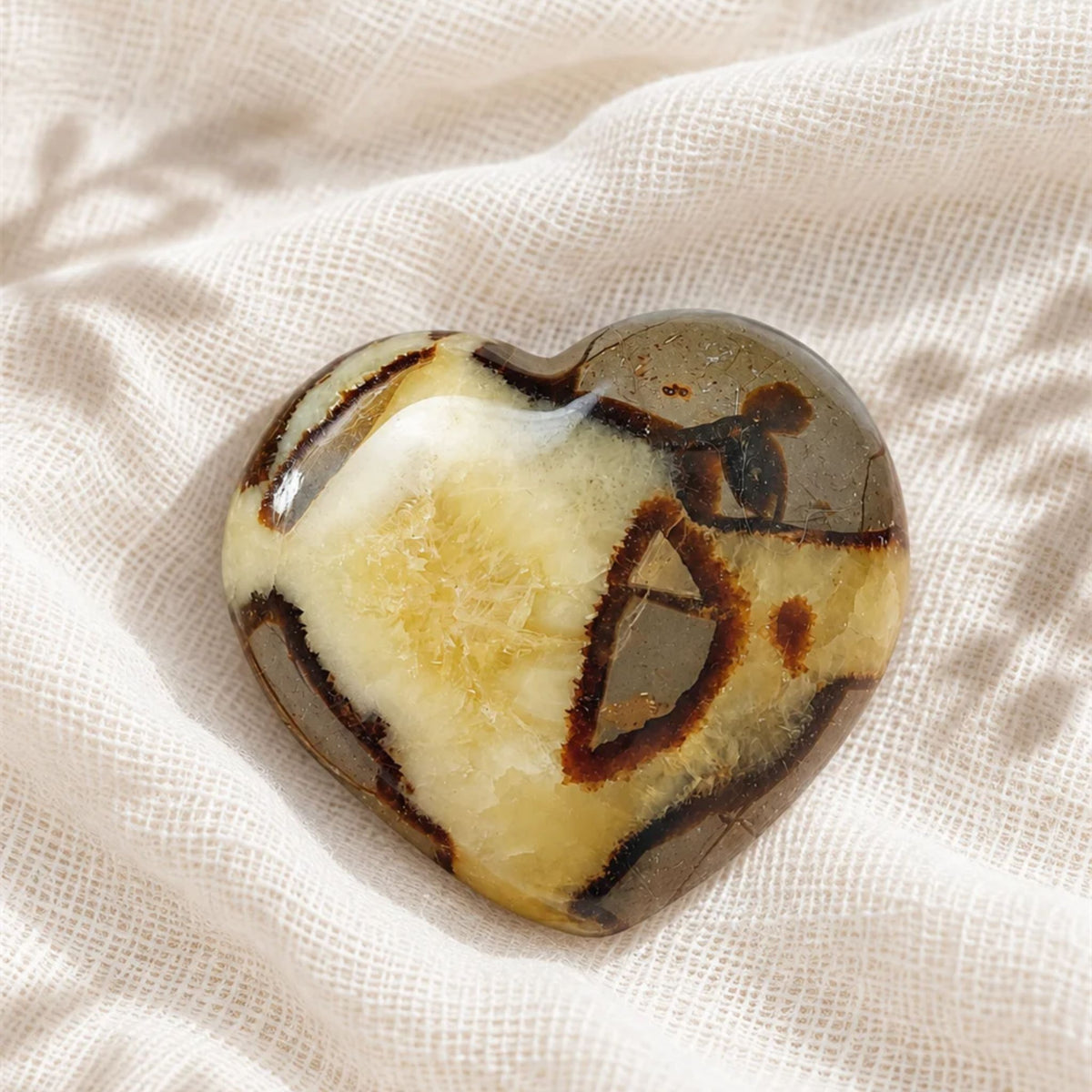 Galet septaria coeur