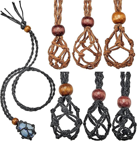 Collier porte-pierre tressé