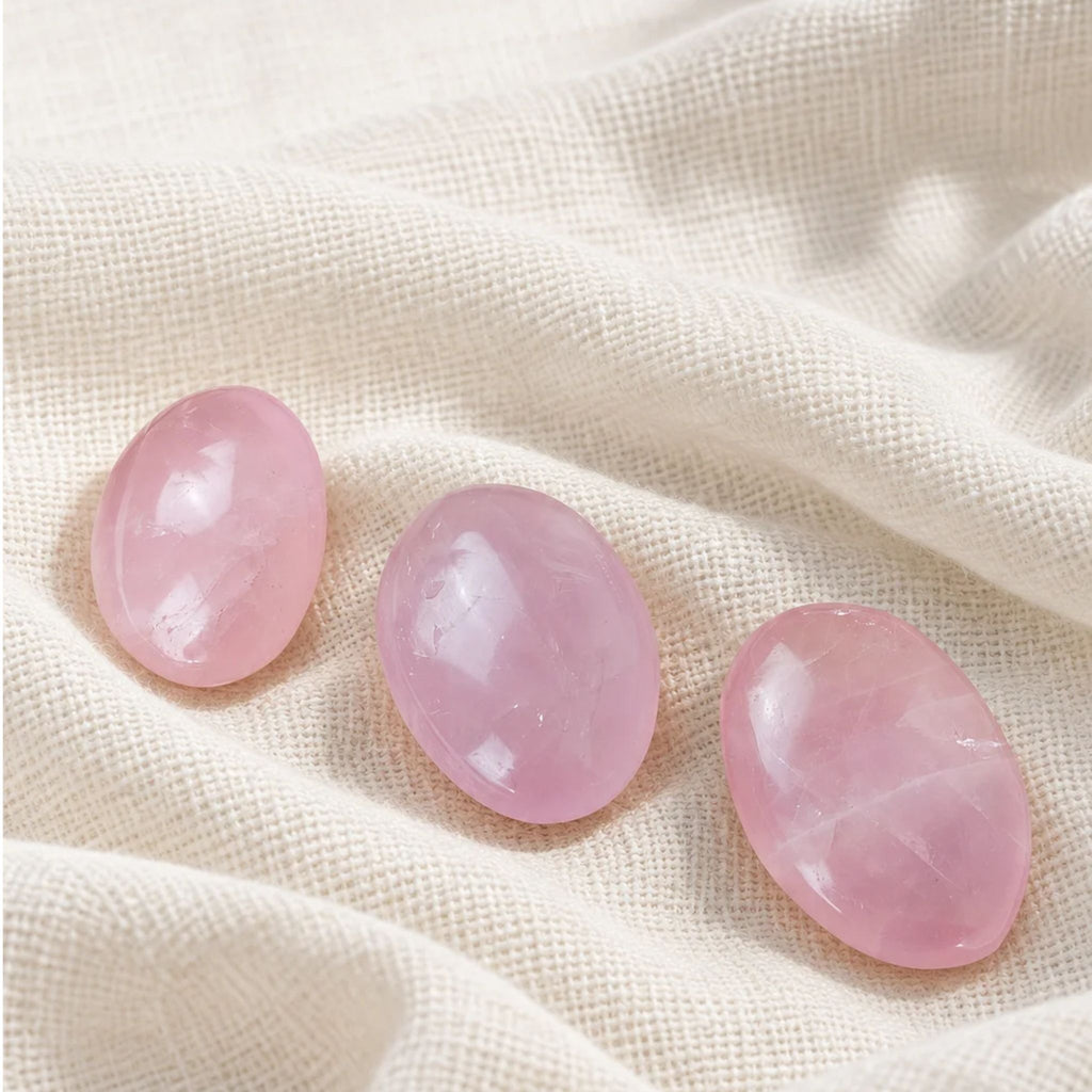 galet quartz rose tissus