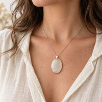 Pendentif Pierre de Lune orange