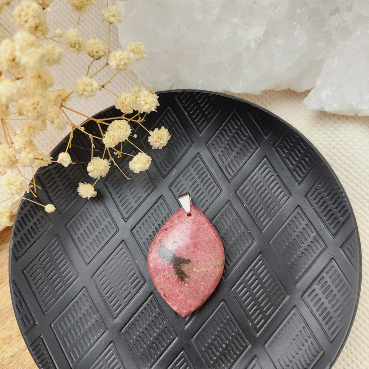 Pendentif Rhodonite